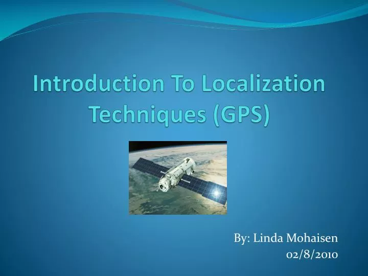 introduction to localization techniques gps
