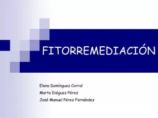 fitorremediaci n
