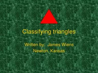 Classifying triangles