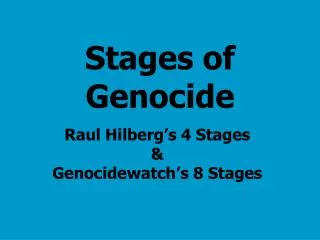 Stages of Genocide