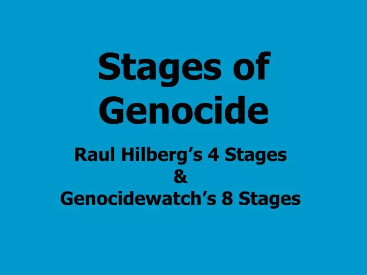 stages of genocide