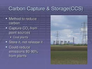 Carbon Capture &amp; Storage(CCS)