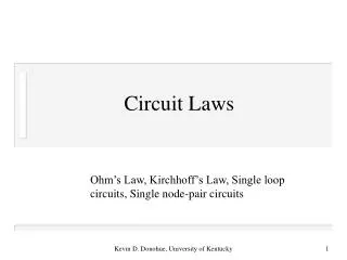 Circuit Laws