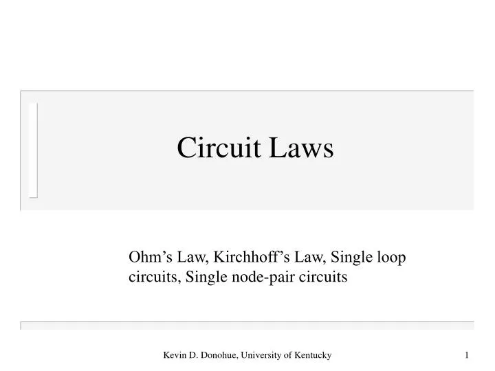 circuit laws