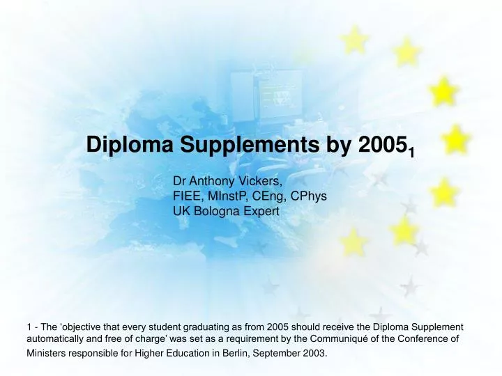 diploma supplements by 2005 1