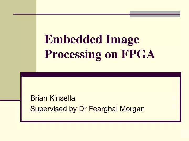 embedded image processing on fpga