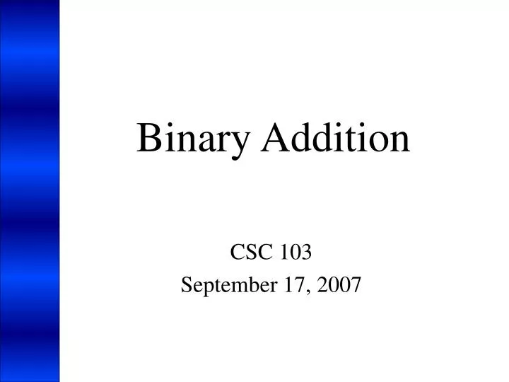 binary addition