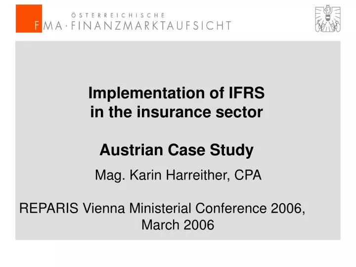 implementation of ifrs in the insurance sector austrian case study
