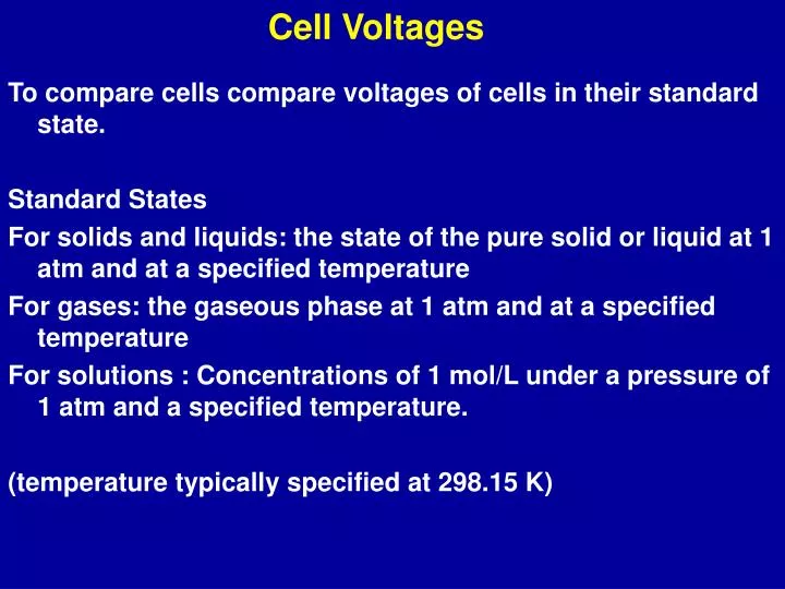 cell voltages