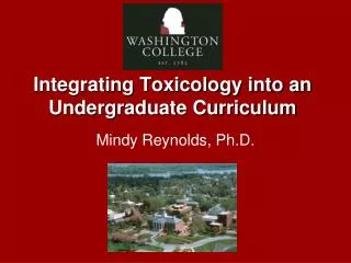 integrating toxicology into an undergraduate curriculum