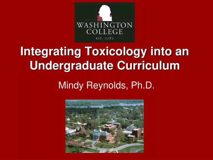 integrating toxicology into an undergraduate curriculum