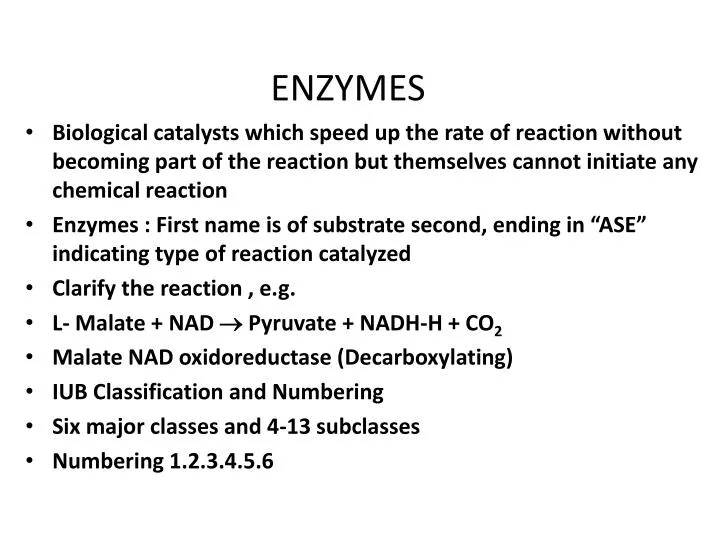 enzymes