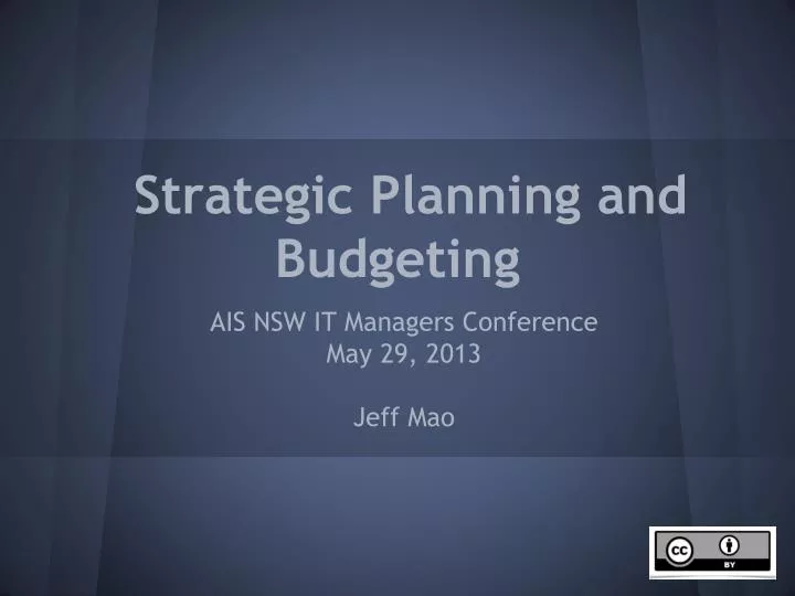 strategic planning and budgeting