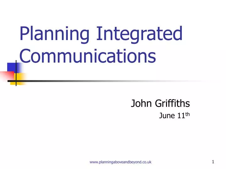planning integrated communications
