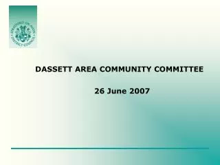 DASSETT AREA COMMUNITY COMMITTEE