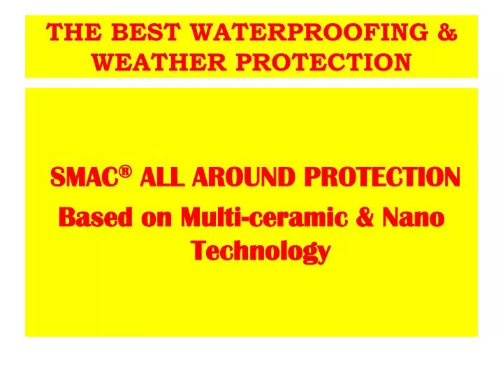 the best waterproofing weather protection