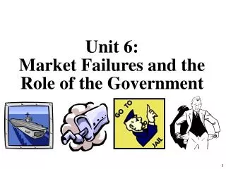 Unit 6: Market Failures and the Role of the Government