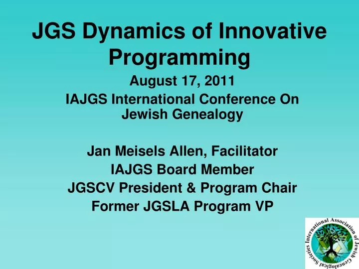 jgs dynamics of innovative programming