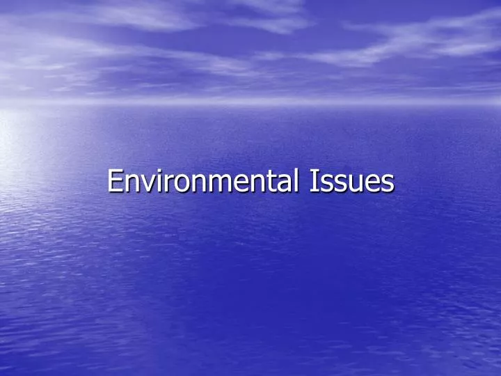 environmental issues