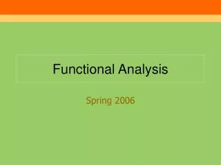functional analysis
