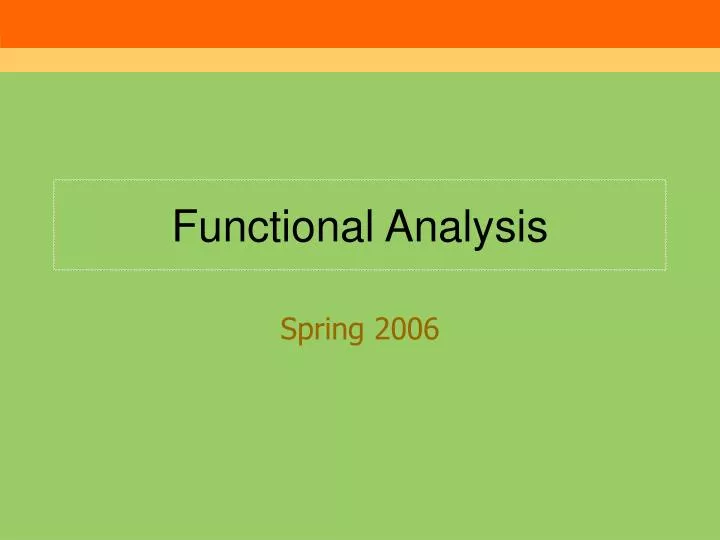 functional analysis