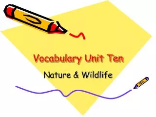 Vocabulary Unit Ten