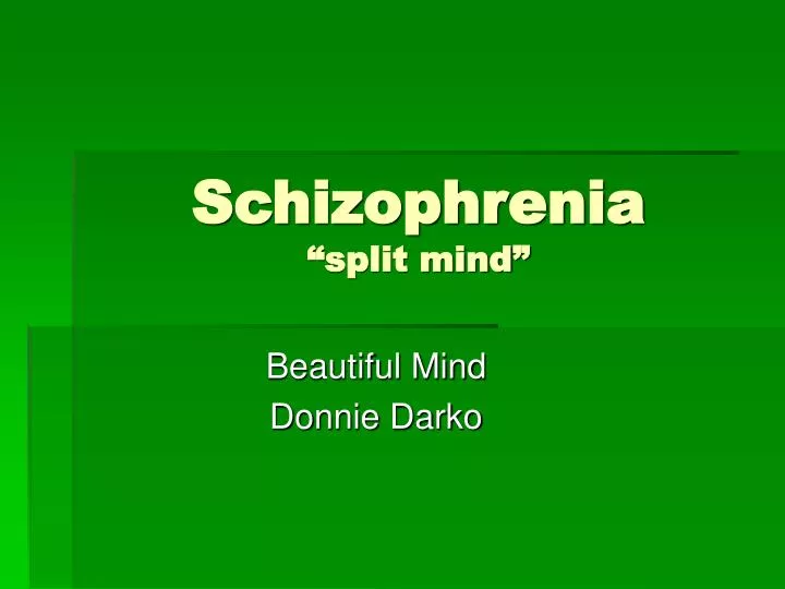 schizophrenia split mind