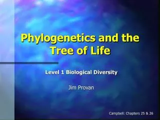 Phylogenetics and the Tree of Life