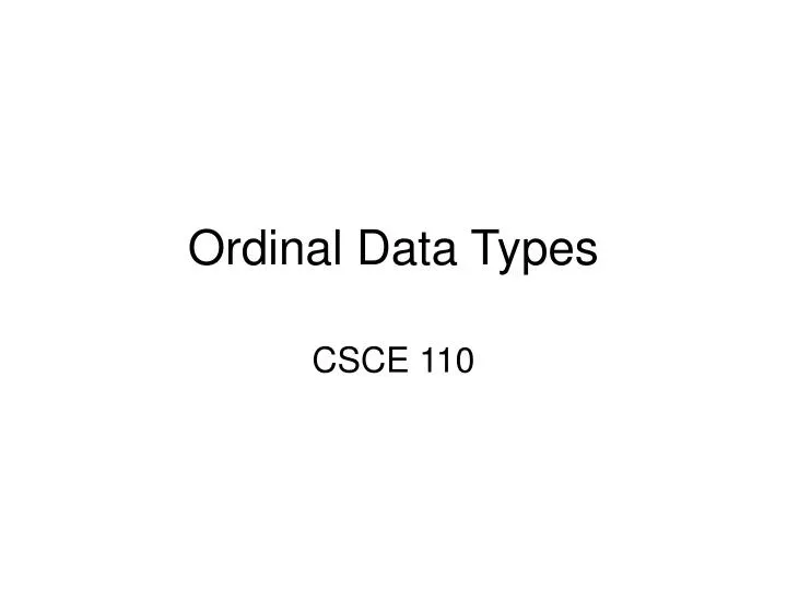 ordinal data types