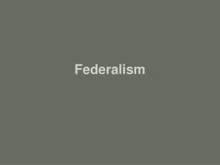 federalism