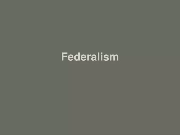 federalism