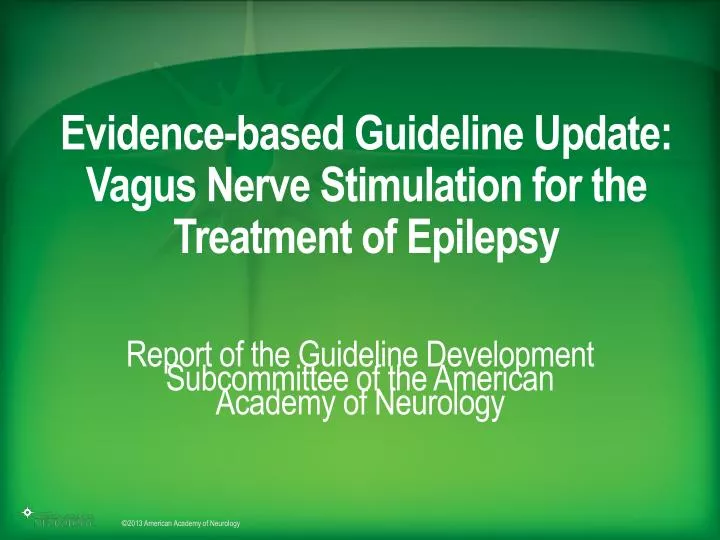 evidence based guideline update vagus nerve stimulation for the treatment of epilepsy