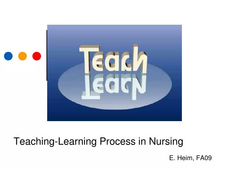 teaching learning process in nursing