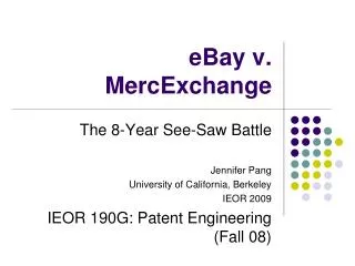 eBay v. MercExchange