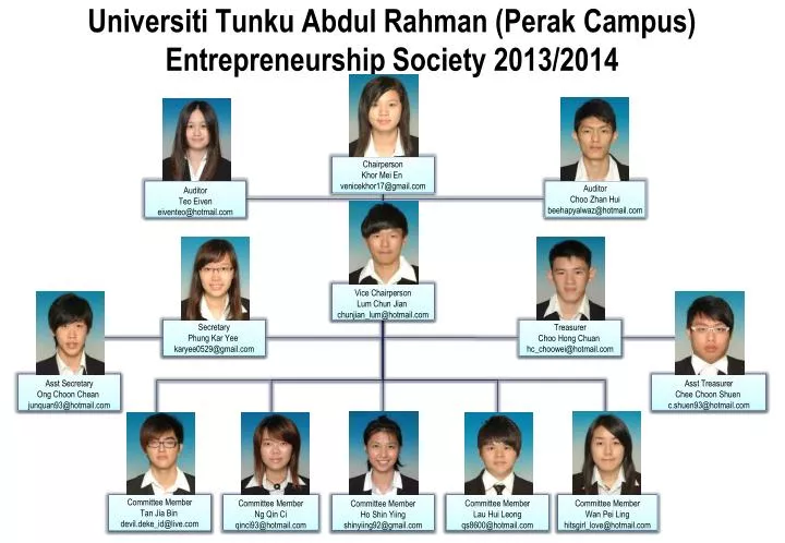 universiti tunku abdul rahman perak campus entrepreneurship society 2013 2014