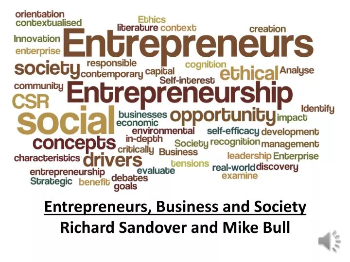 entrepreneurs business and society richard sandover and mike bull