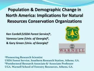 Population &amp; Demographic Change in North America: Implications for Natural Resources Conservation Organizations