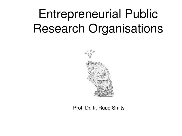 entrepreneurial public research organisations