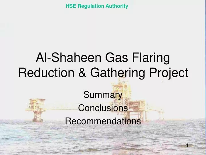 al shaheen gas flaring reduction gathering project