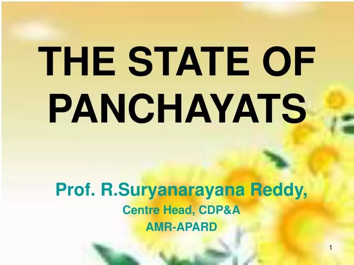 the state of panchayats