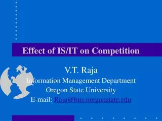 Effect of IS/IT on Competition