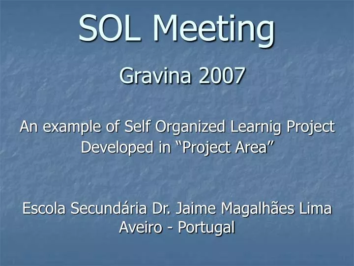 sol meeting gravina 2007