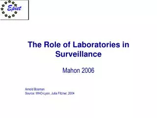 The Role of Laboratories in Surveillance