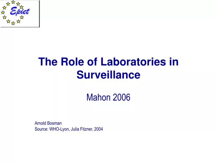 the role of laboratories in surveillance