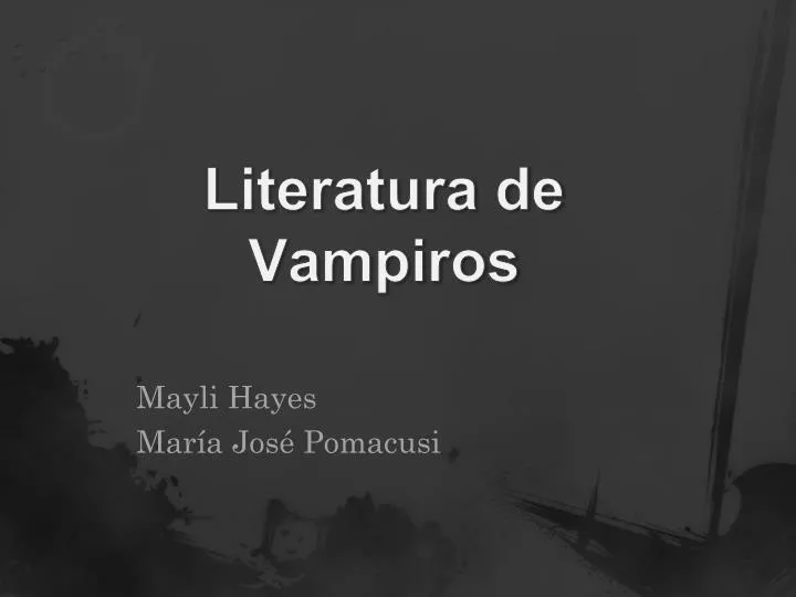 literatura de vampiros