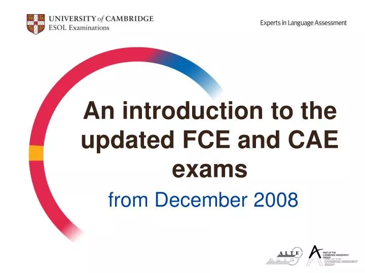an introduction to the updated fce and cae exams