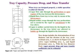 Tray Capacity, Pressure Drop, and Mass Transfer