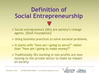 Definition of Social Entrepreneurship