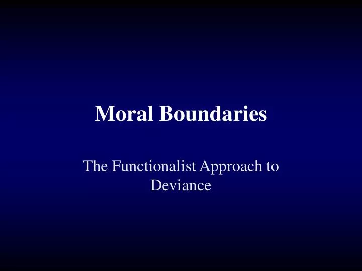 moral boundaries