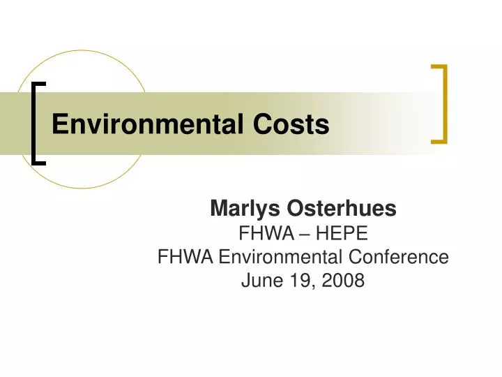 environmental costs